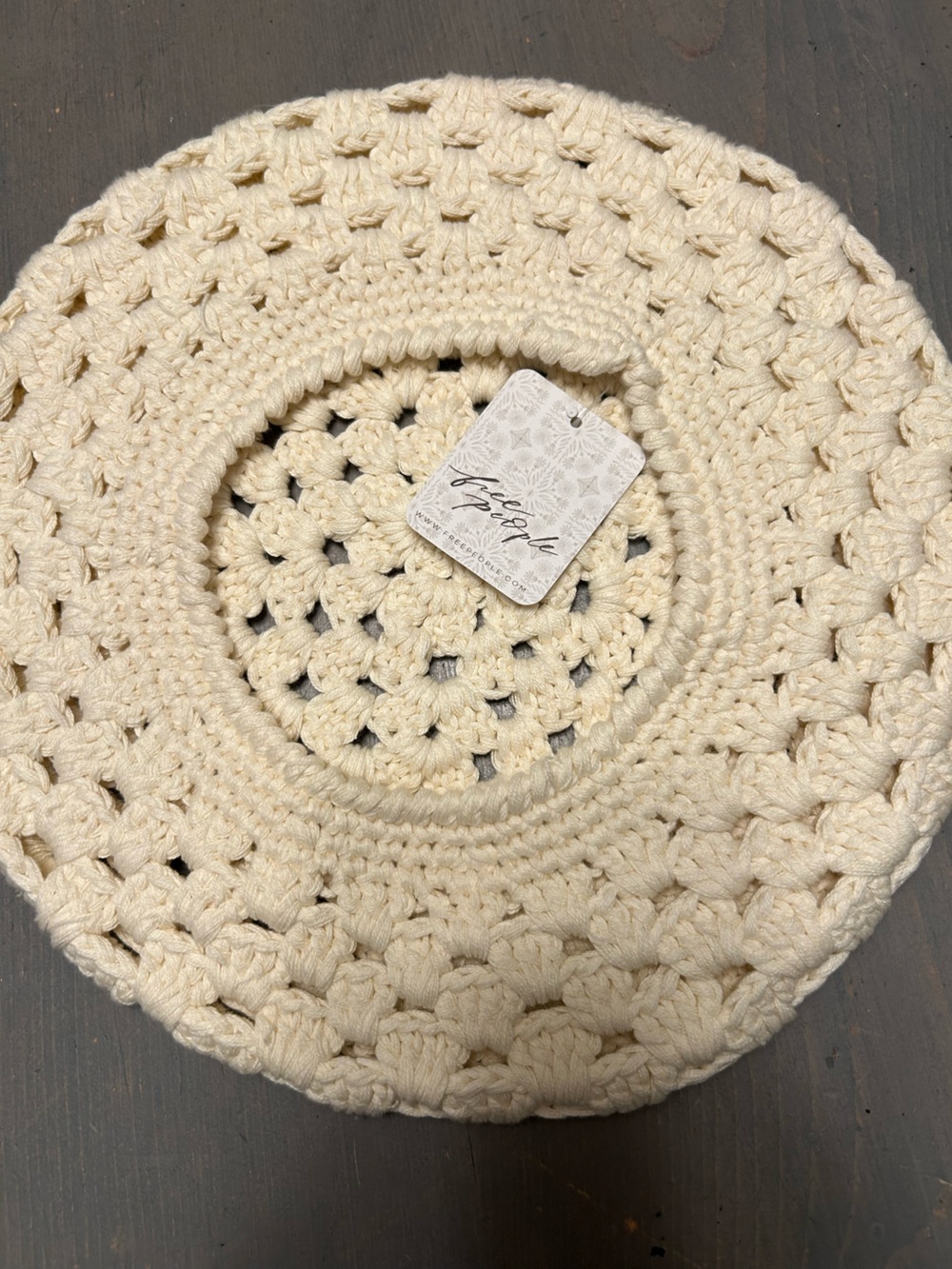 New Free People crochet hat 
Super chic